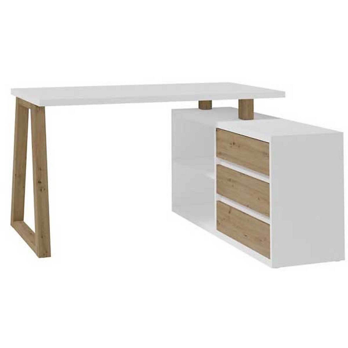 Eckschreibtisch Schreibtisch Iwo 135x115x75cm