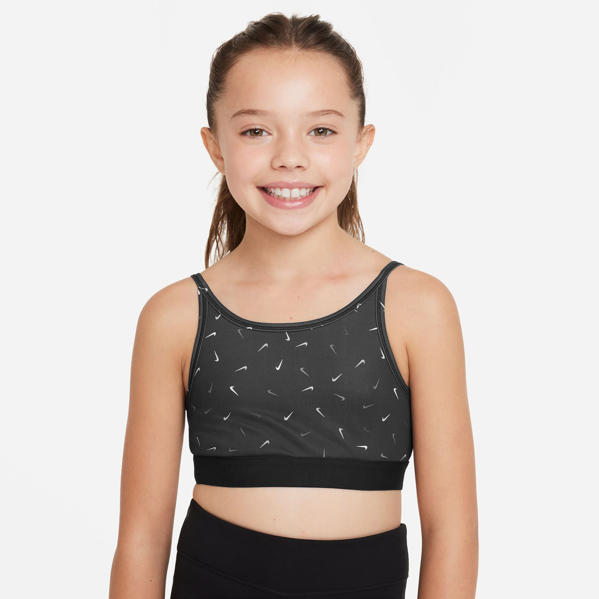 Dri-Fit Light Support Sport-BH Mädchen - Schwarz
