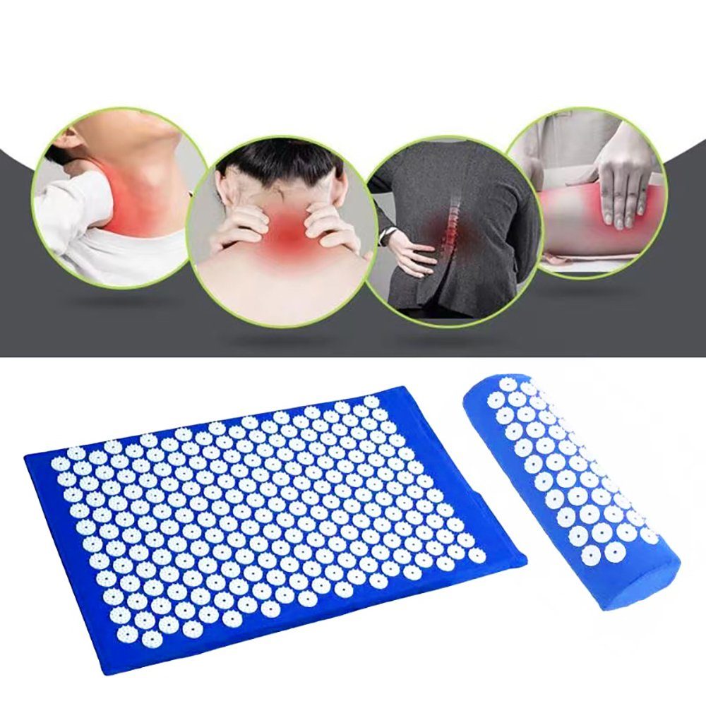 SmartYogi Akupressurmatte Massagematte Akupressur Set zur Entspannung 2er-Pack (Akupunktur Matte für effektive Lockerung), Lösung von Verspannungen Stressabbau – nach TCM
