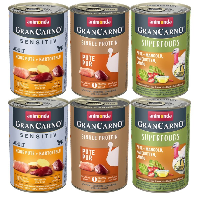 Animonda Hundenassfutter Animonda GranCarno Adult 6x400 g Pute