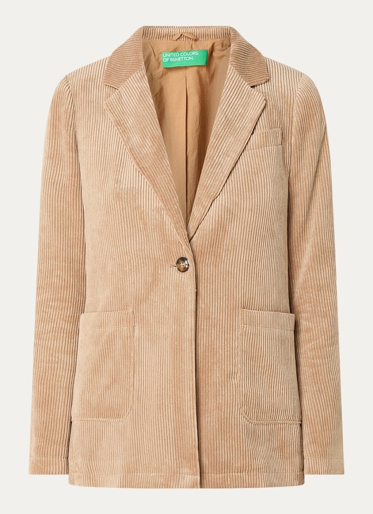 Benetton Corduroy -bleiseri, jossa paikkataskut ja olkatoppaukset
