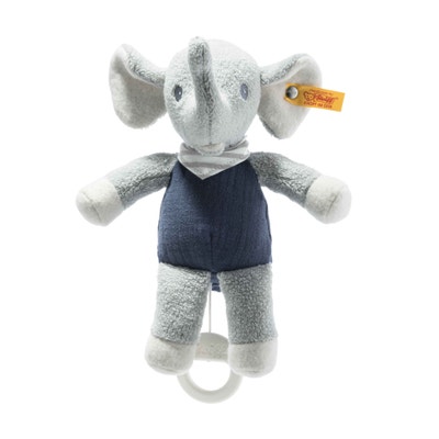 GOTS Eliot Elefant Spieluhr, 22 cm, hellgrau