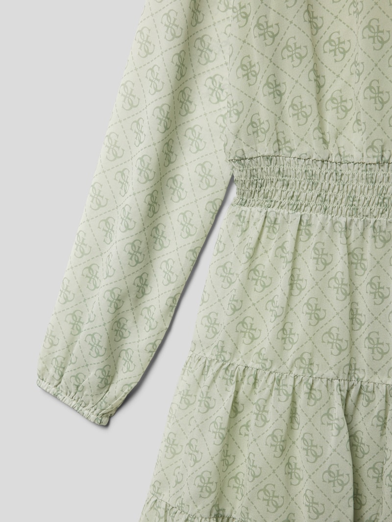 Kleid mit Label-Detail in schilf