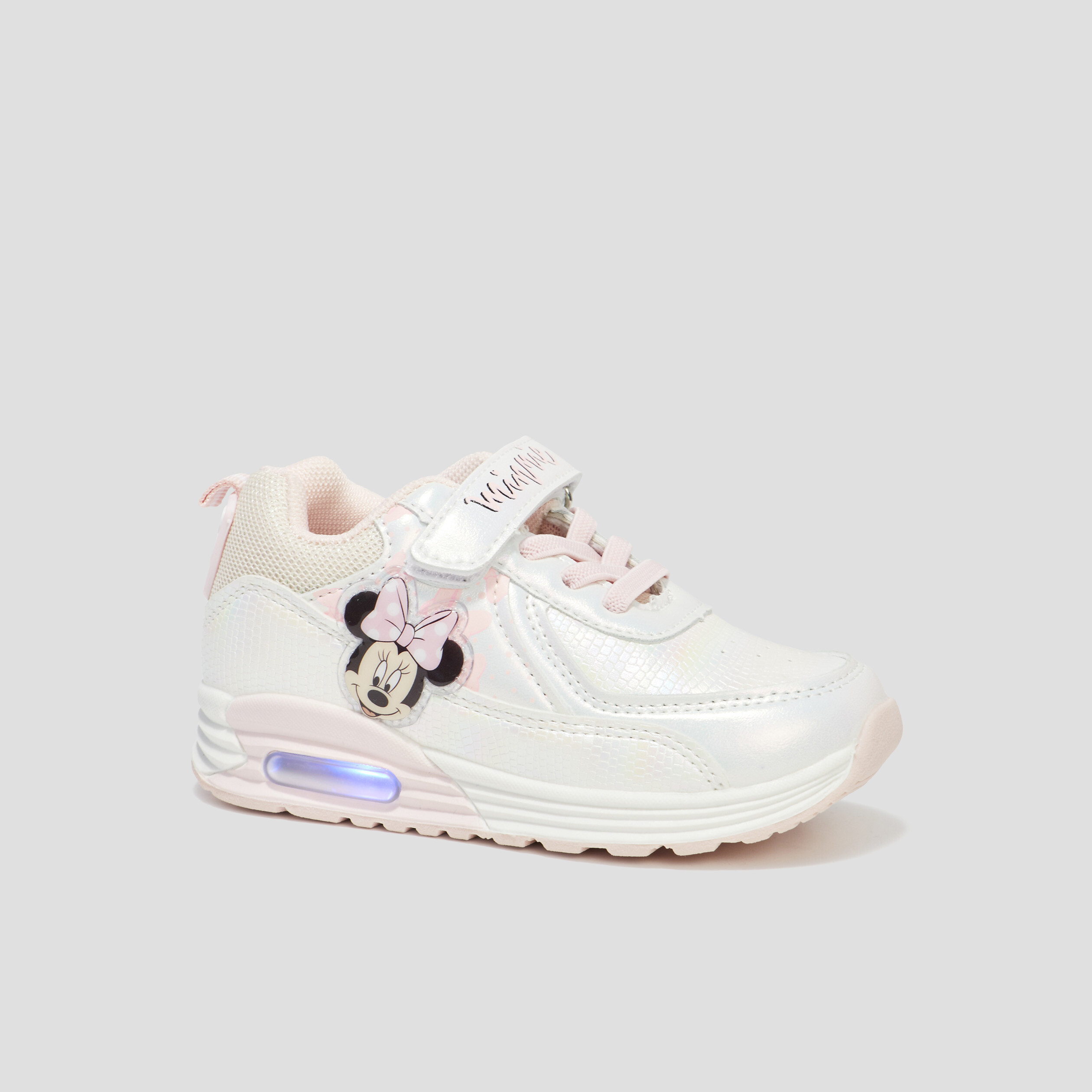 Baskets running lumineuses Minnie rose fille | La Halle