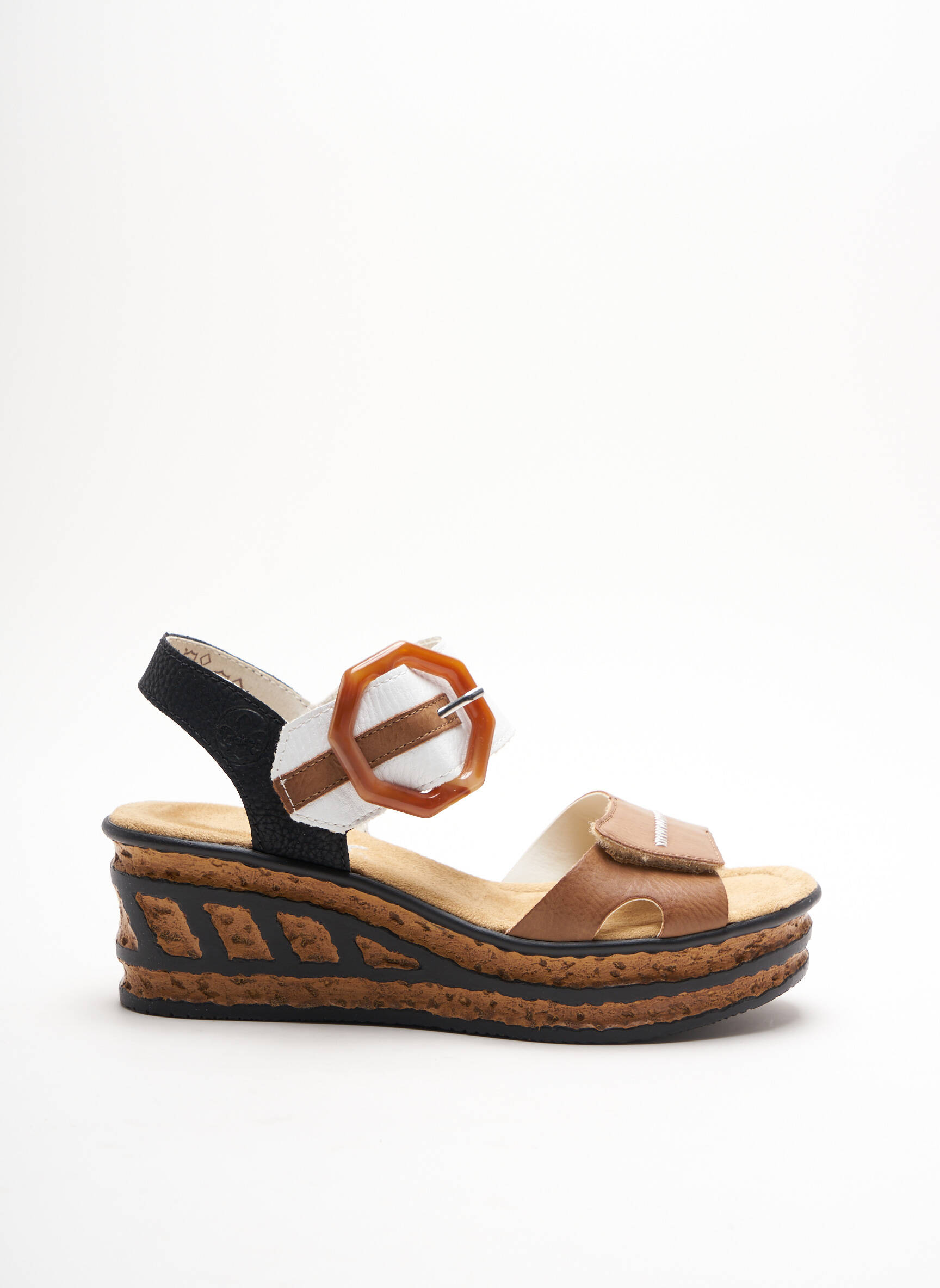 Rieker Sandales Nu Pieds Femme couleur noir