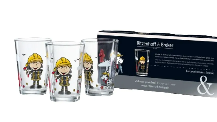Ritzenhoff & Breker Kinderbecher Feuerwehrmann Bernie 205ml 3-tlg.