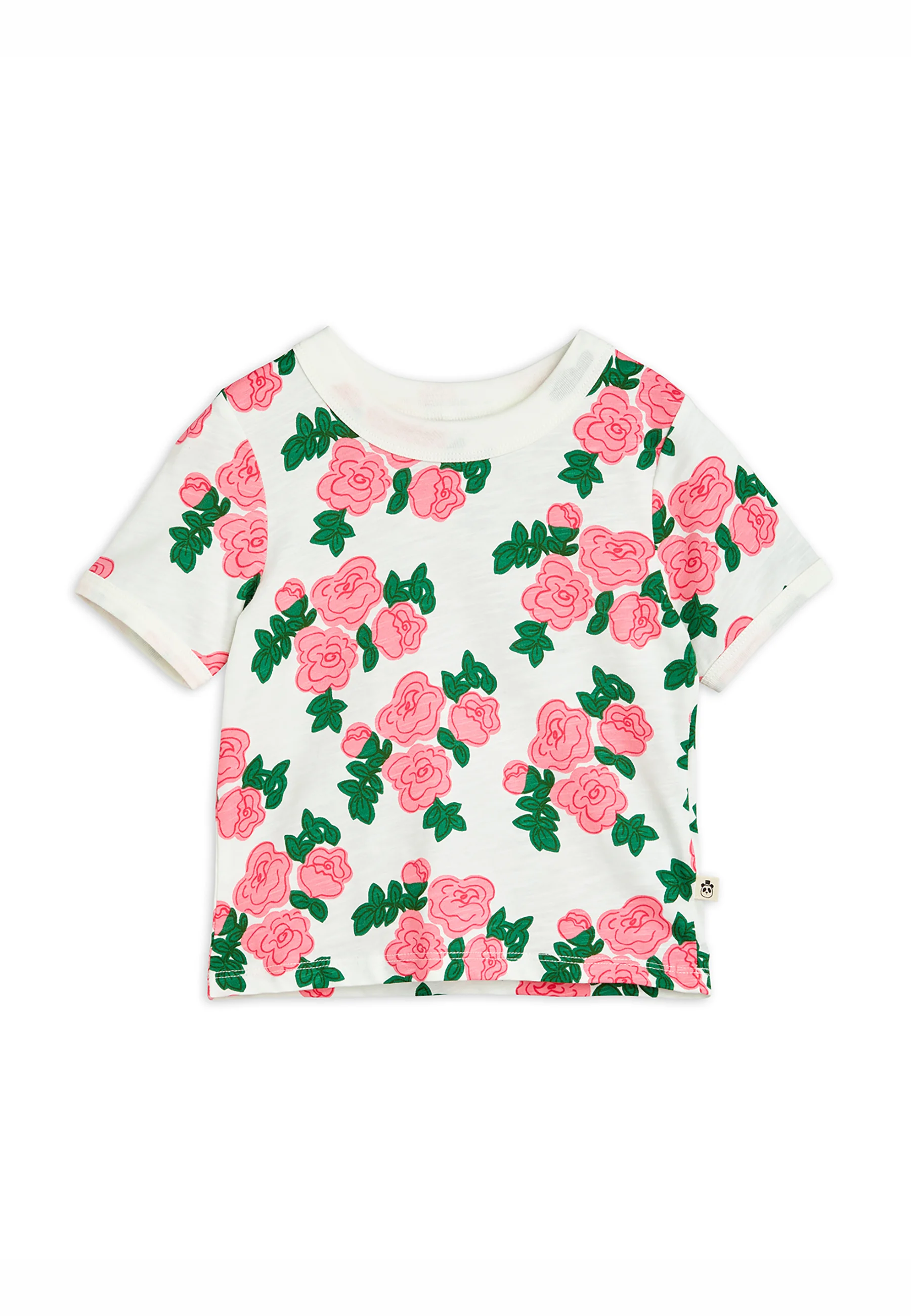 Mini Rodini CONJUNTO VESTIDO ROSAS - Camiseta con estampado
