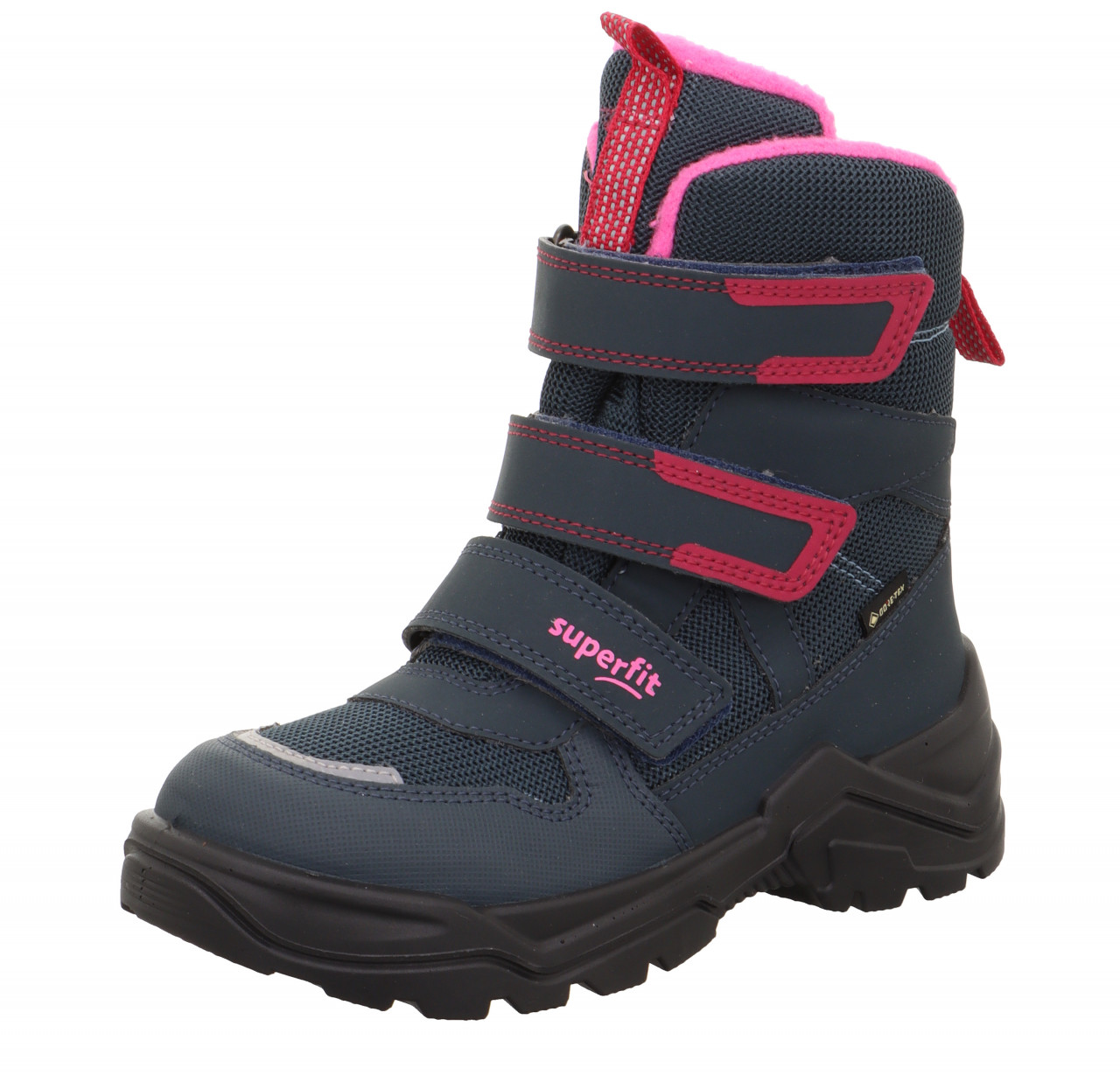SNOW MAX - Blau/Pink Stiefel mit Klettverschluss