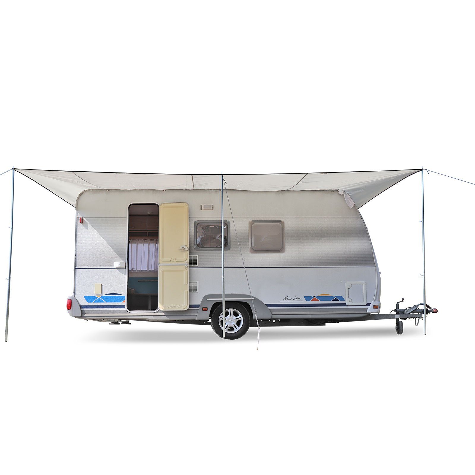 deiwo Sonnensegel deiwo Premium Sonnendach Sonnensegel grau 300 x 240cm