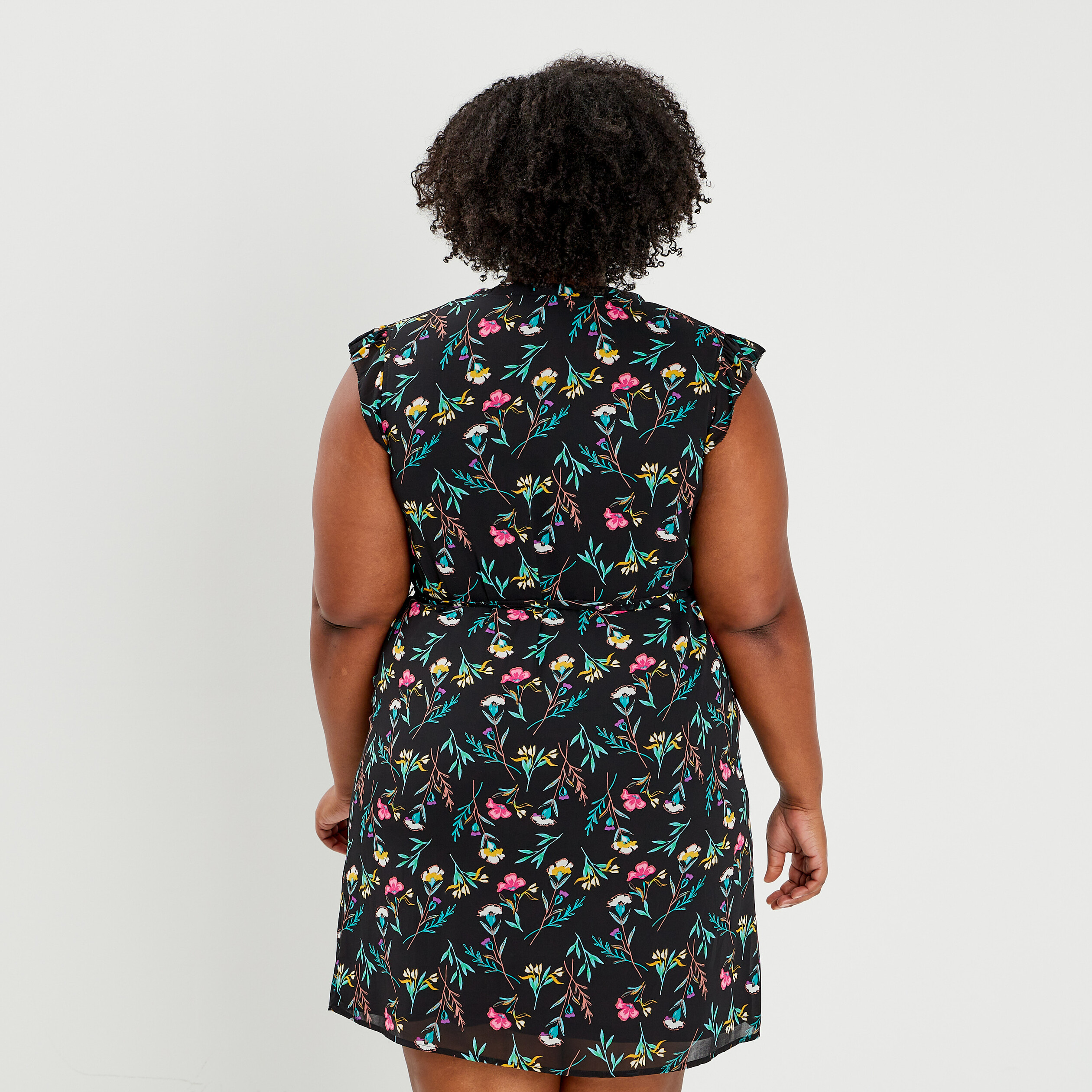 Robe droite sans manches noir femme grande taille | La Halle