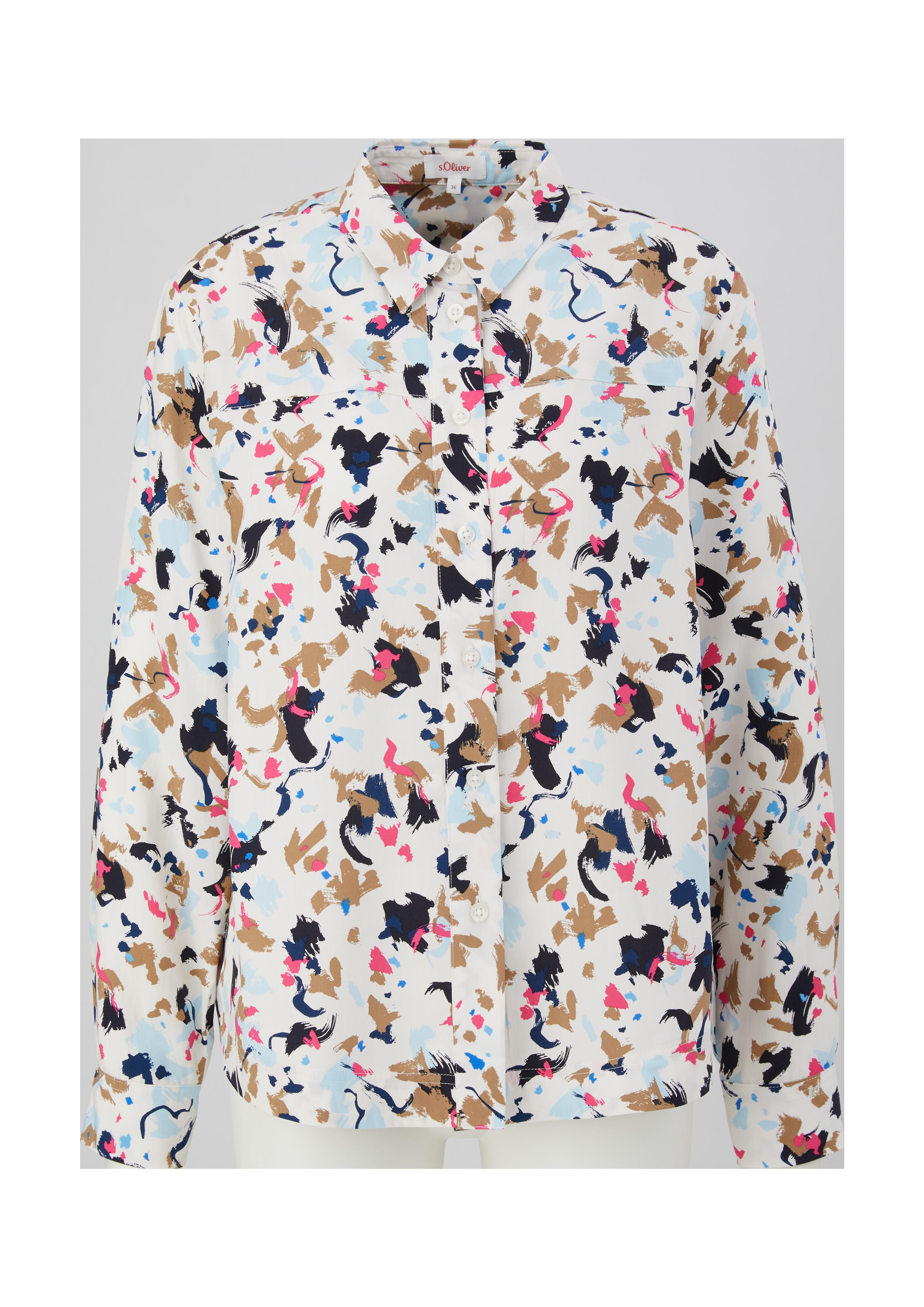 Viskosebluse mit Allover-Print  2124882-02A0