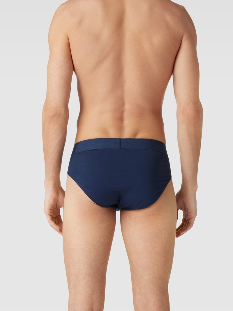 Slip mit Label-Detail Modell 'SOLID BASIC' in dunkelblau