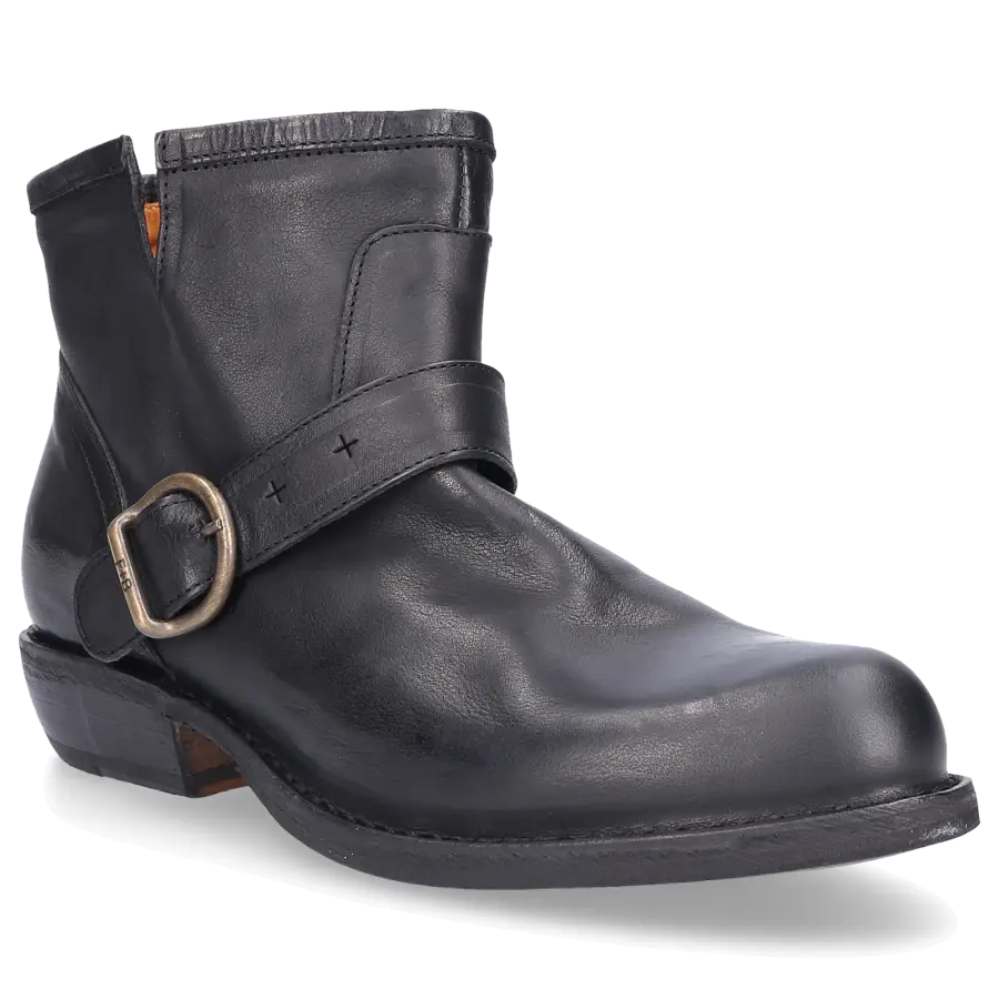 Fiorentini + Baker - Stiefeletten Schwarz CARNABY CHAD Kalbsleder Logo schwarz - schwarz