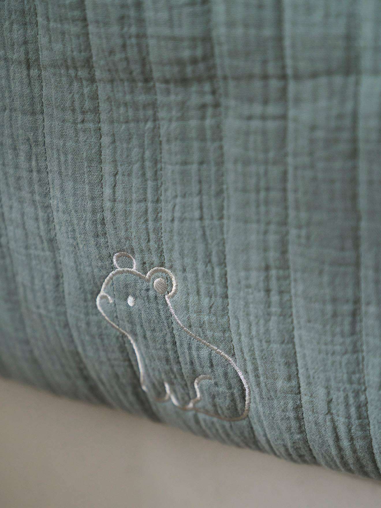 Vertbaudet Baby Sommer-Ausfahrsack Oeko-Tex - graublau waldfreunde