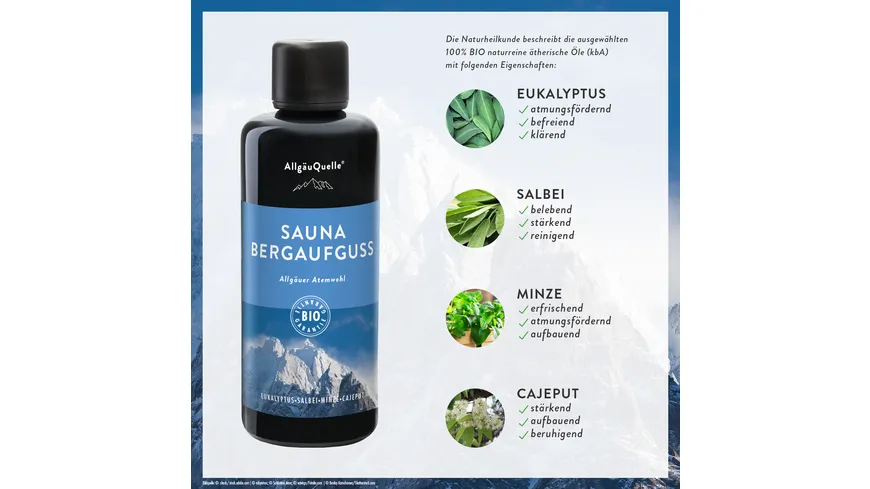 AllgäuQuelle Sauna Bergaufguss Allgäuer Atemwohl 100 ml