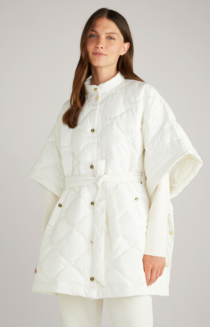 Stepp-Cape-Jacke in Offwhite