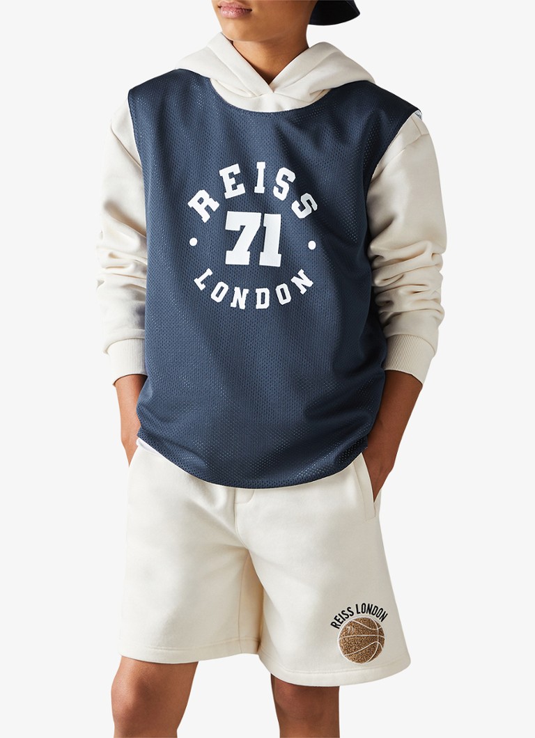 Tricou Reiss Wilt fără mâneci cu imprimeu pe revers și logo