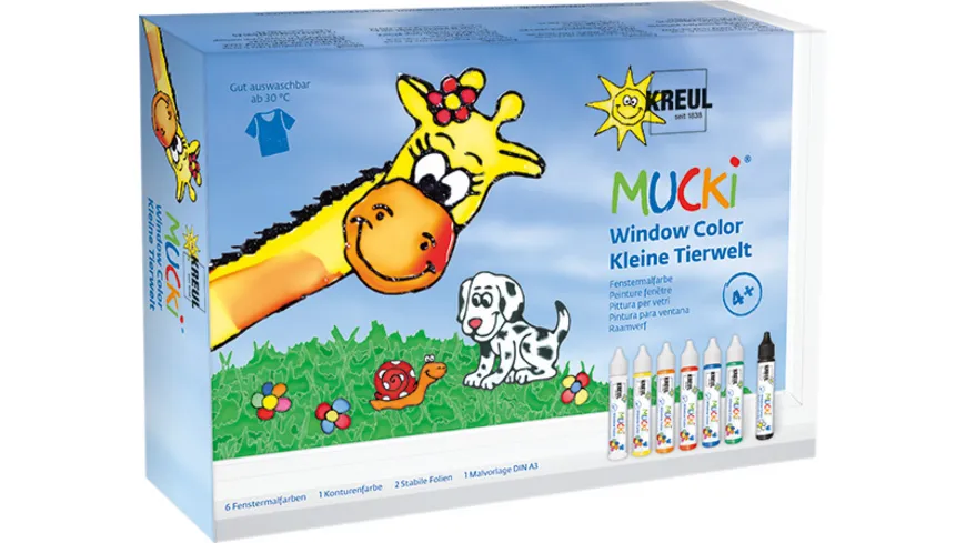 KREUL MUCKI Window Color Set Kleine Tierwelt 150 ml