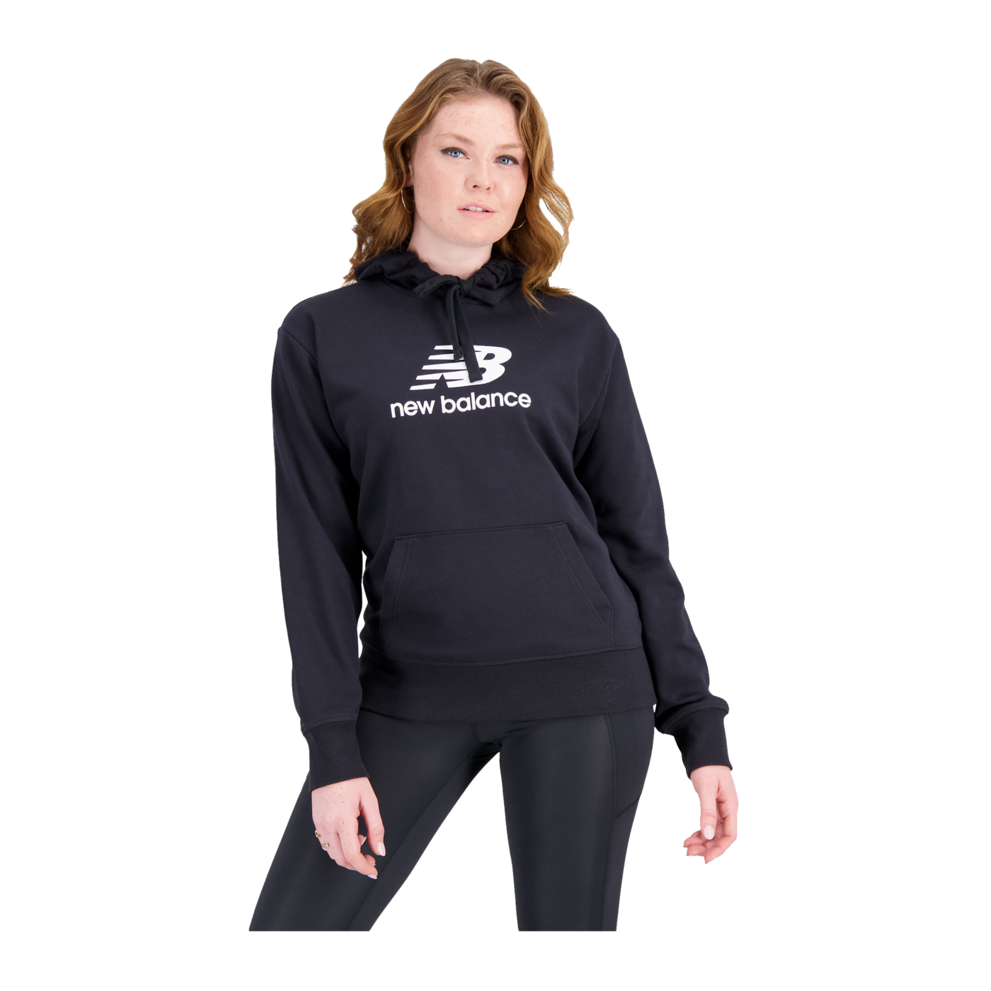 New Balance Stacked Oversized Hoody Damen FBK