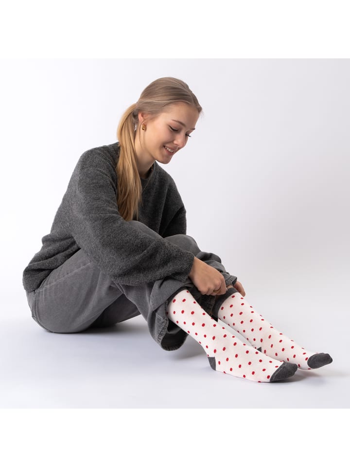Occulto 10er Pack Mustersocken Michaela in Schwarz-Rot günstig kaufen