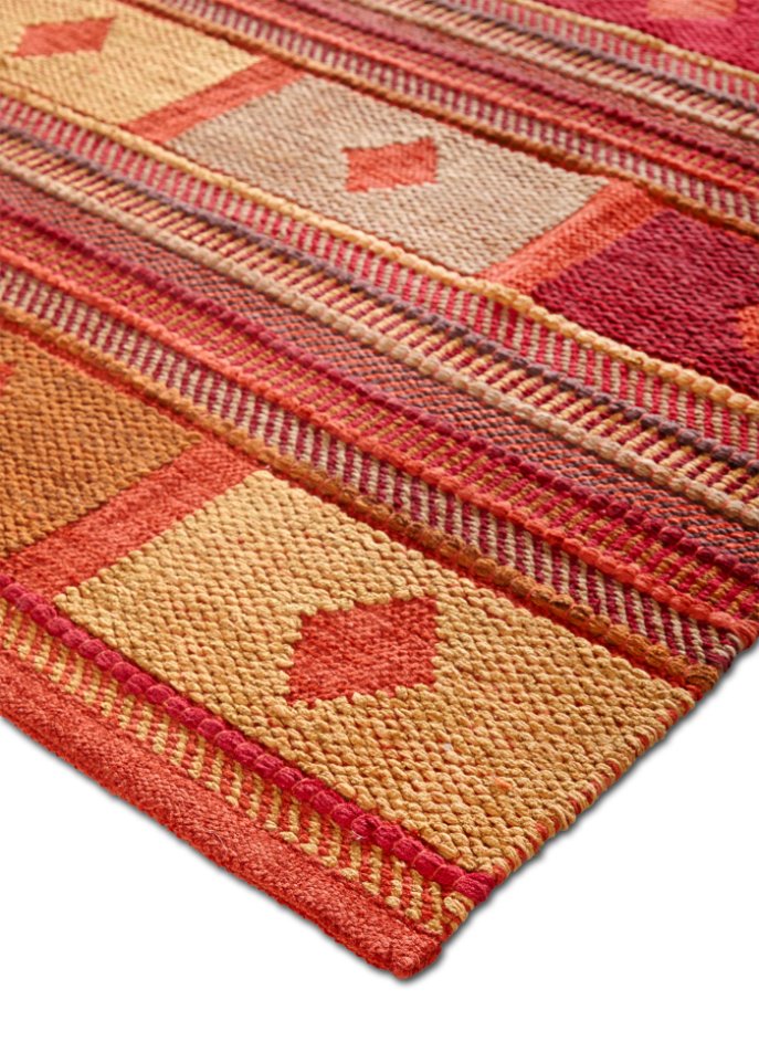 Kelim-Teppich in warmen Farben