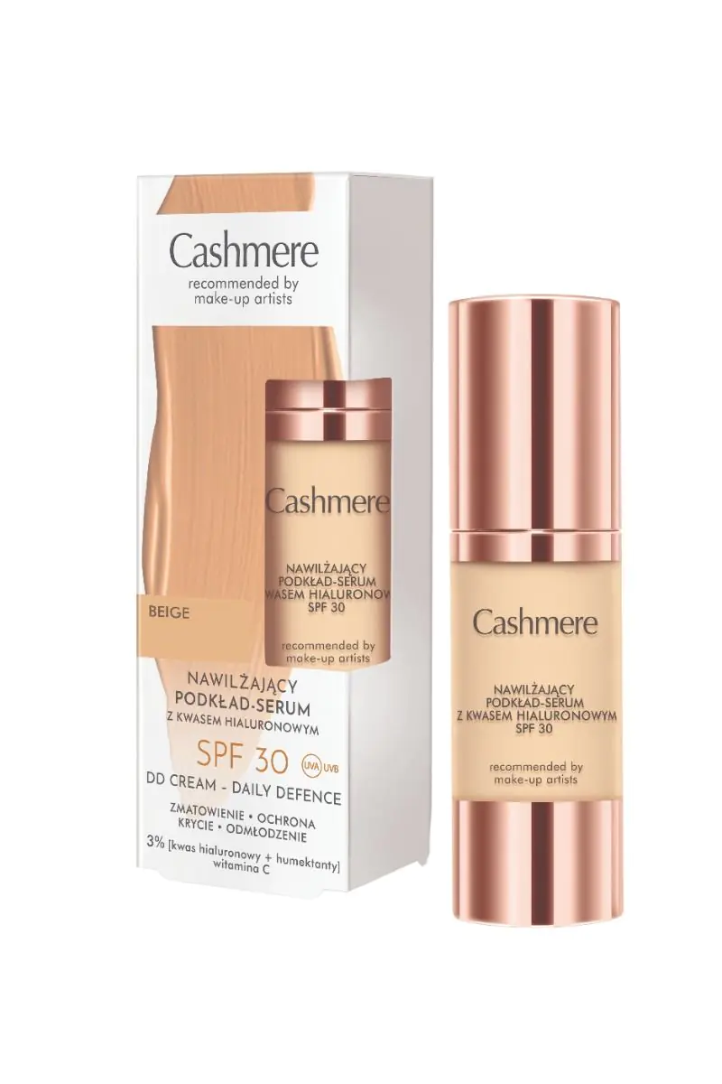 Cashmere DD Cream Hyaluronsyre SPF30 - Fugtighedsgivende Foundation-Serum 02 Naturlig 30ml