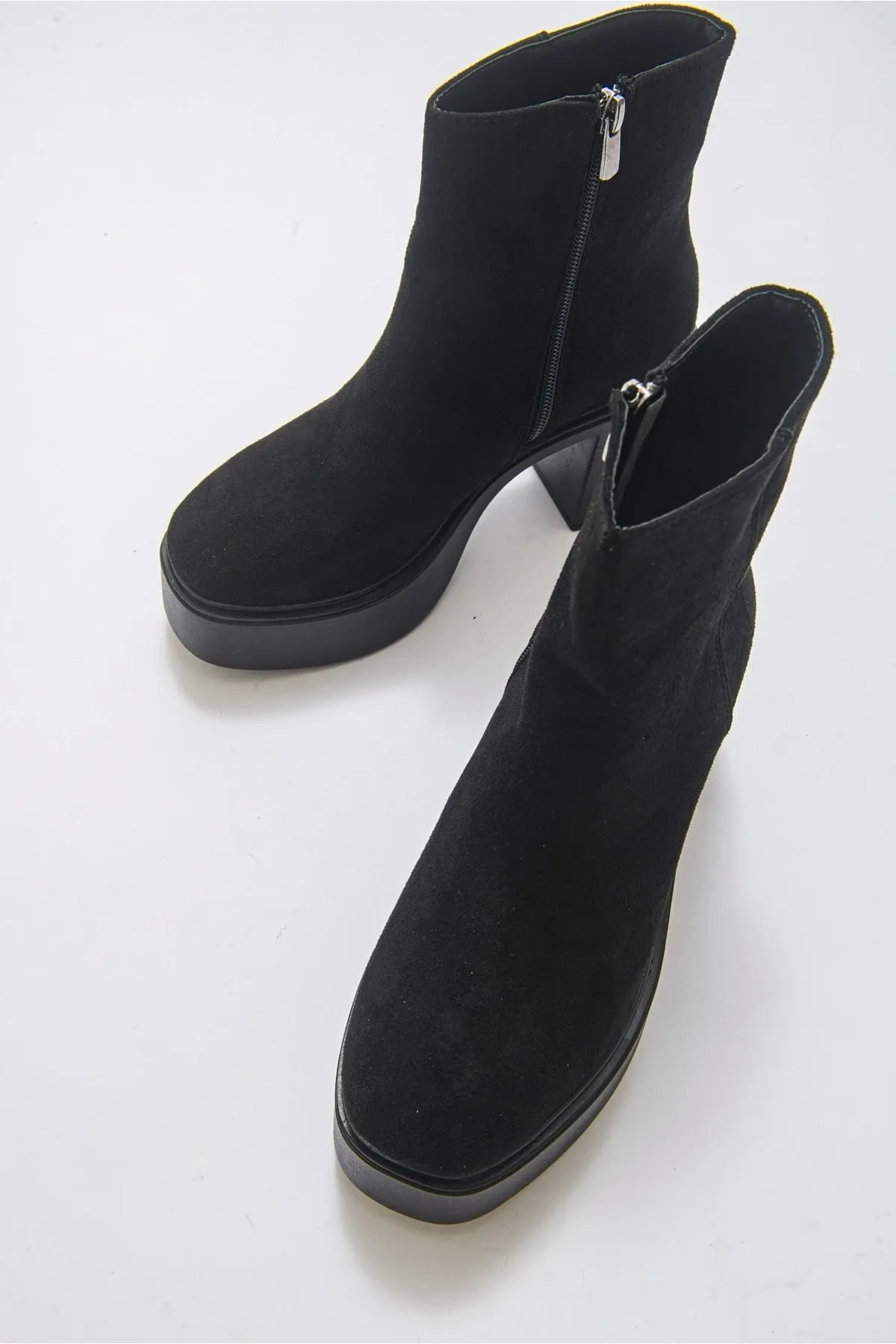 LuviShoes  West Schwarze Wildleder-Damenstiefel