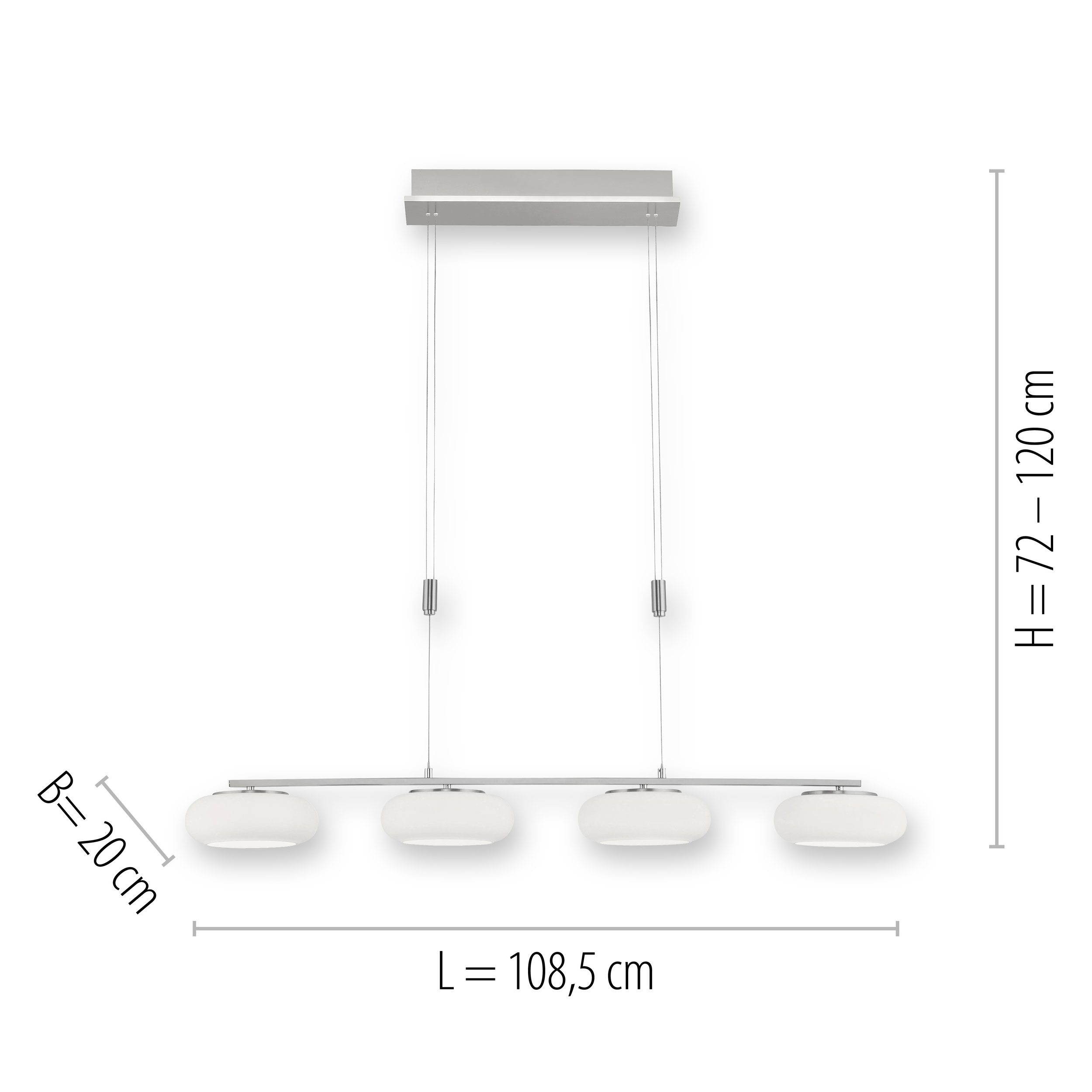 QLED-Pendelleuchte 5flg