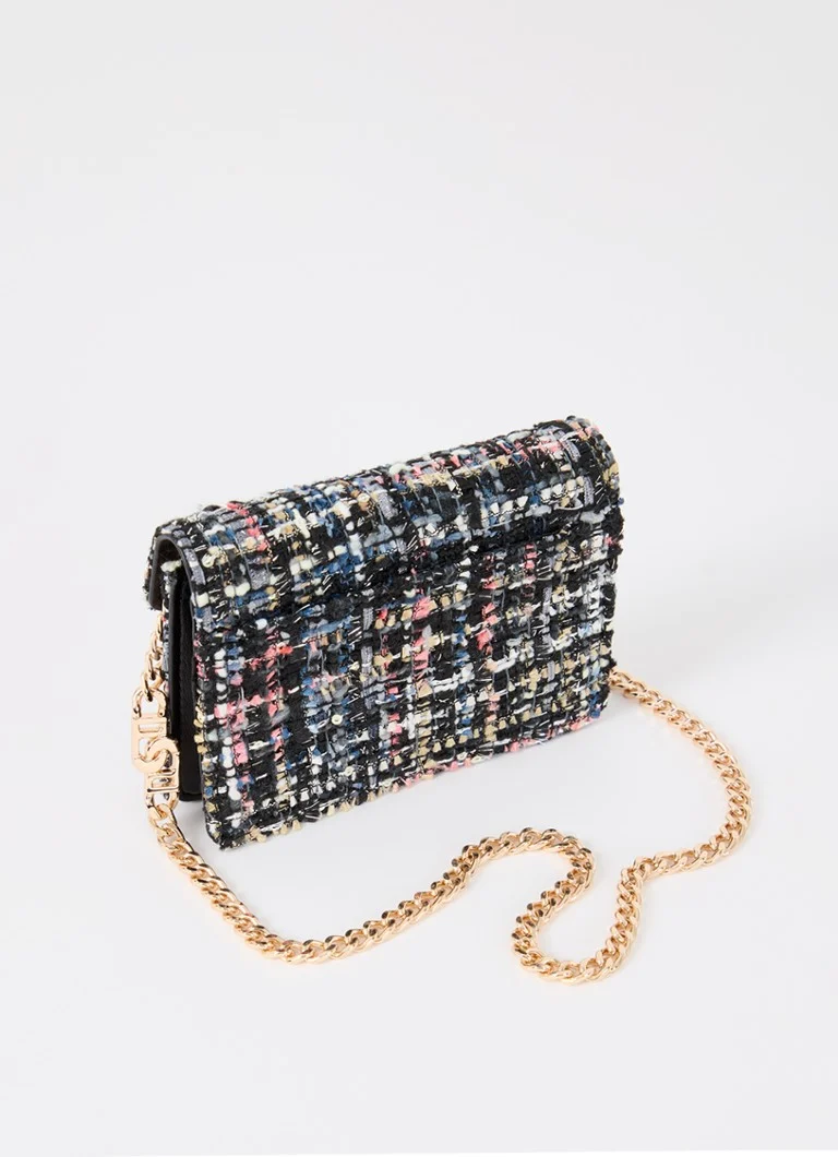 Mini borsa a tracolla Dune London Kisses, effetto tweed