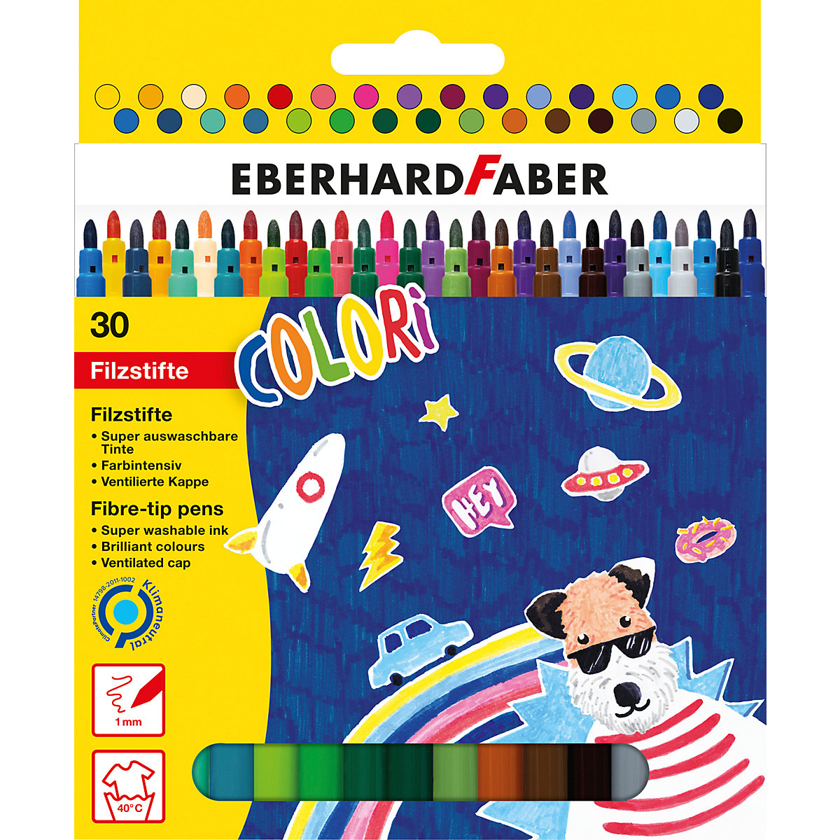 Fasermaler COLORI, 30 Farben