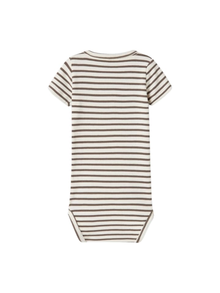 name it Rib Baby Body Kurzarm in Beige günstig kaufen