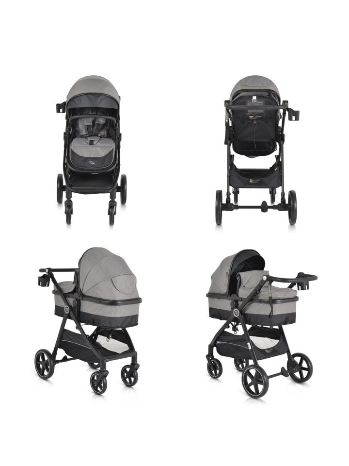Moni Kinderwagen 2 in 1 Tokyo 22 kg in grau günstig kaufen onesize