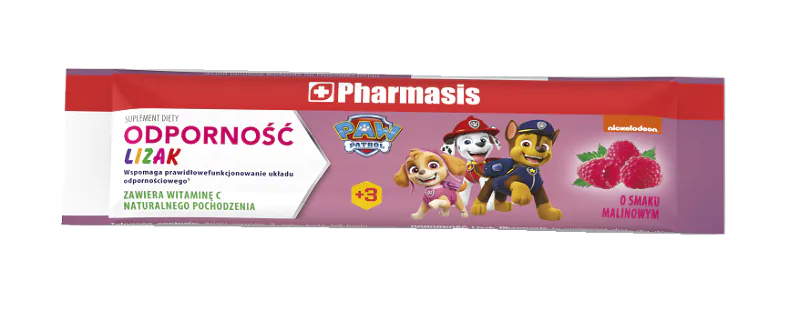 Pharmasis Paw Patrol, Immunity Lollipop, Hindbærsmag