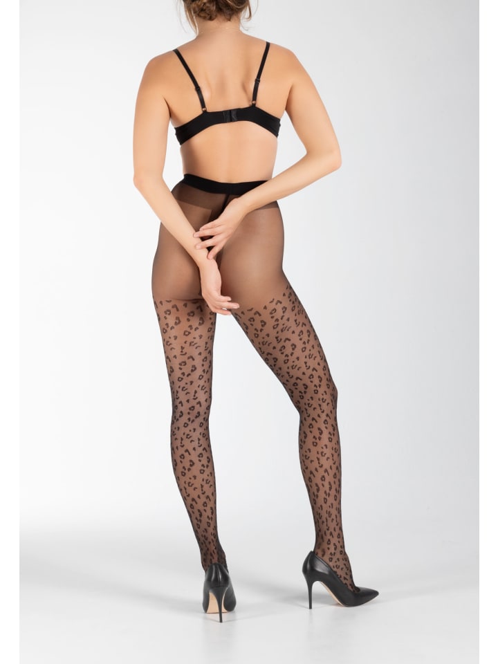 camano Strumpfhose leo 2er Pack fine fashion 20 Denier in black-leo günstig kaufen