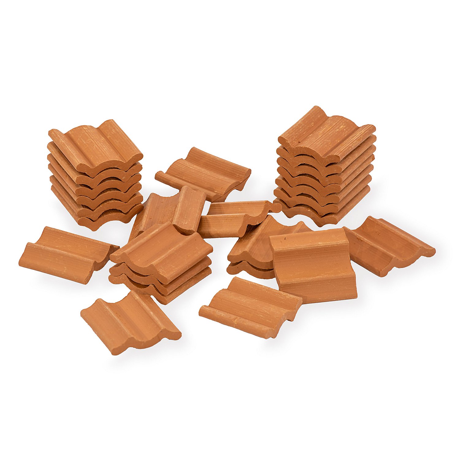 Dachziegel, 3 x 3 cm, 25 Stück