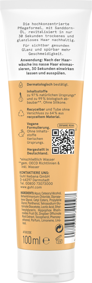 Haarkur 30_sek Feuchtigkeit, 100 ml