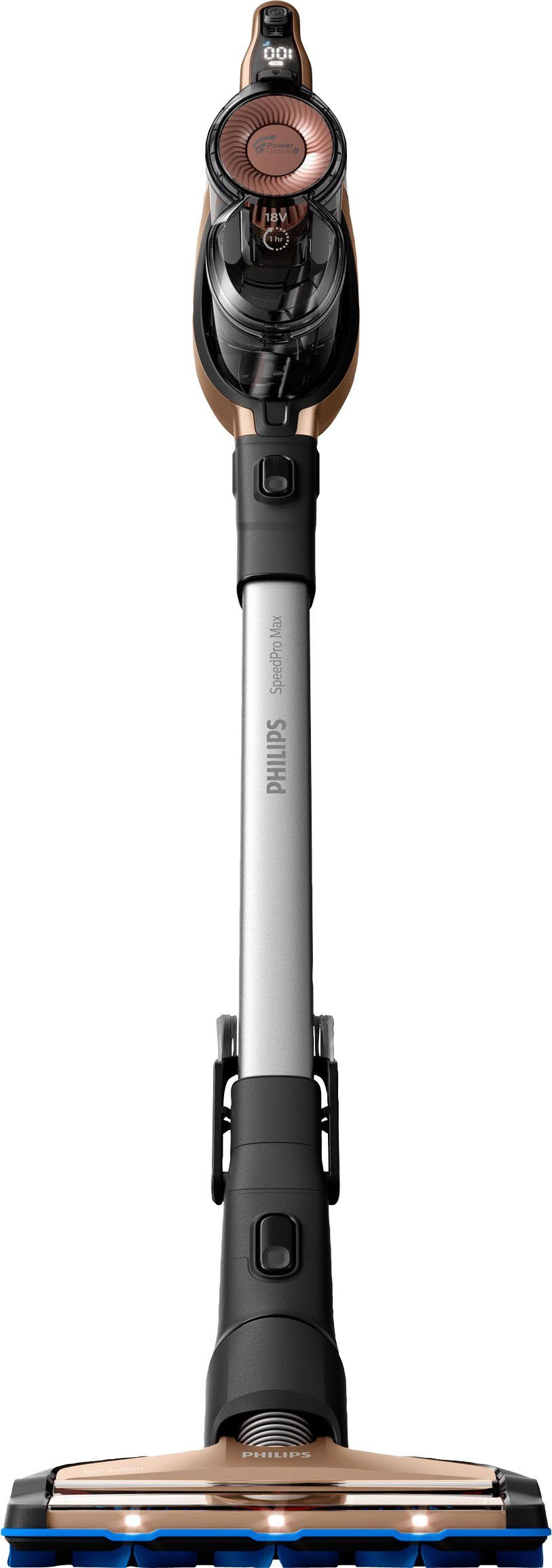 Philips Akku-Stielstaubsauger XC7041/01 SpeedPro Max, beutellos, mit 65 Minuten Laufzeit, Turbomodus und 360°-Saugdüse