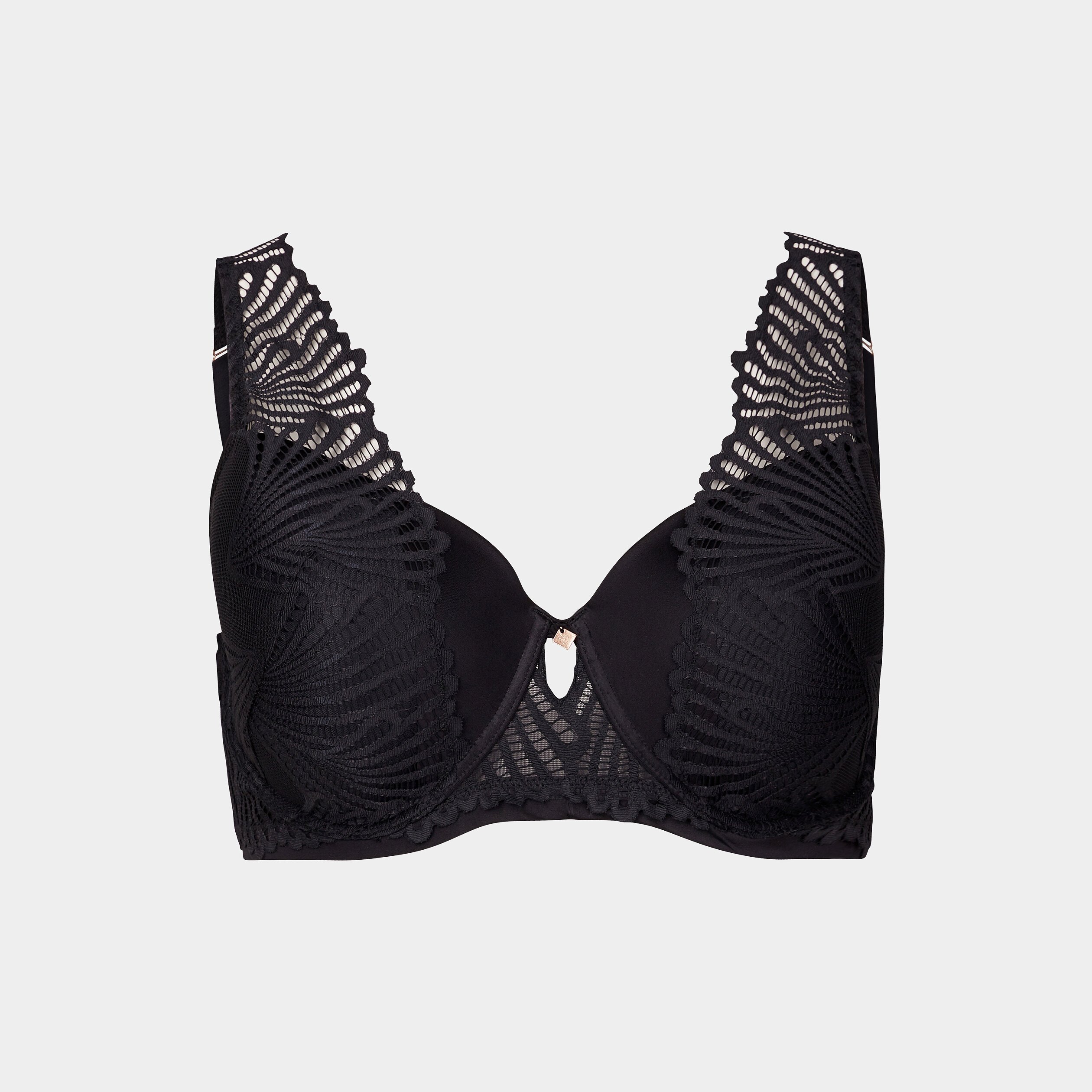 Soutien-gorge foulard à dentelle noir femme grande taille | La Halle