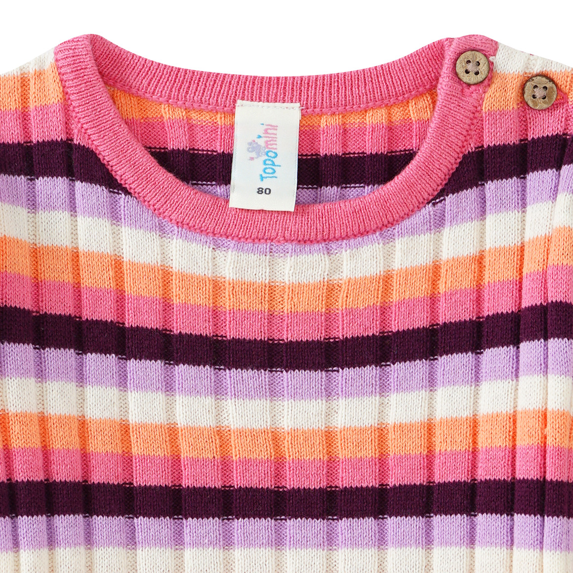 Baby Langarmshirt in Rippstruktur