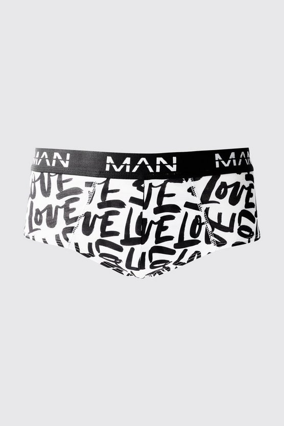Man Unterhose mit Love-Print