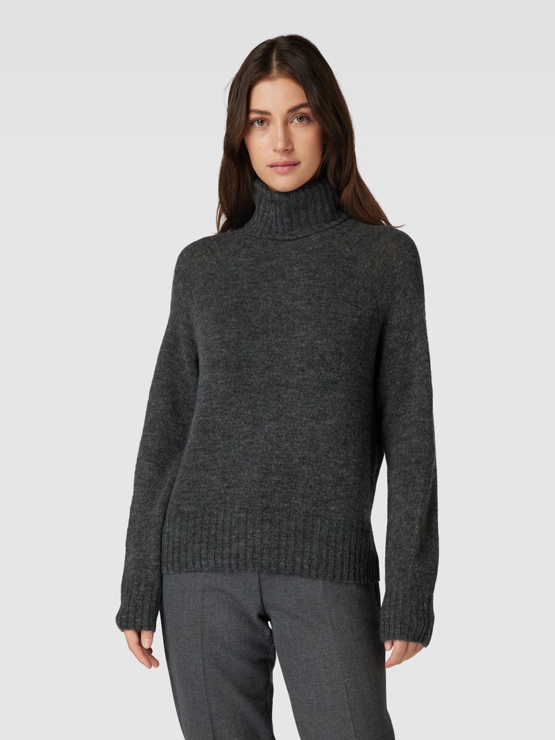Strickpullover mit Rollkragen Modell 'DANIELA' in mittelgrau