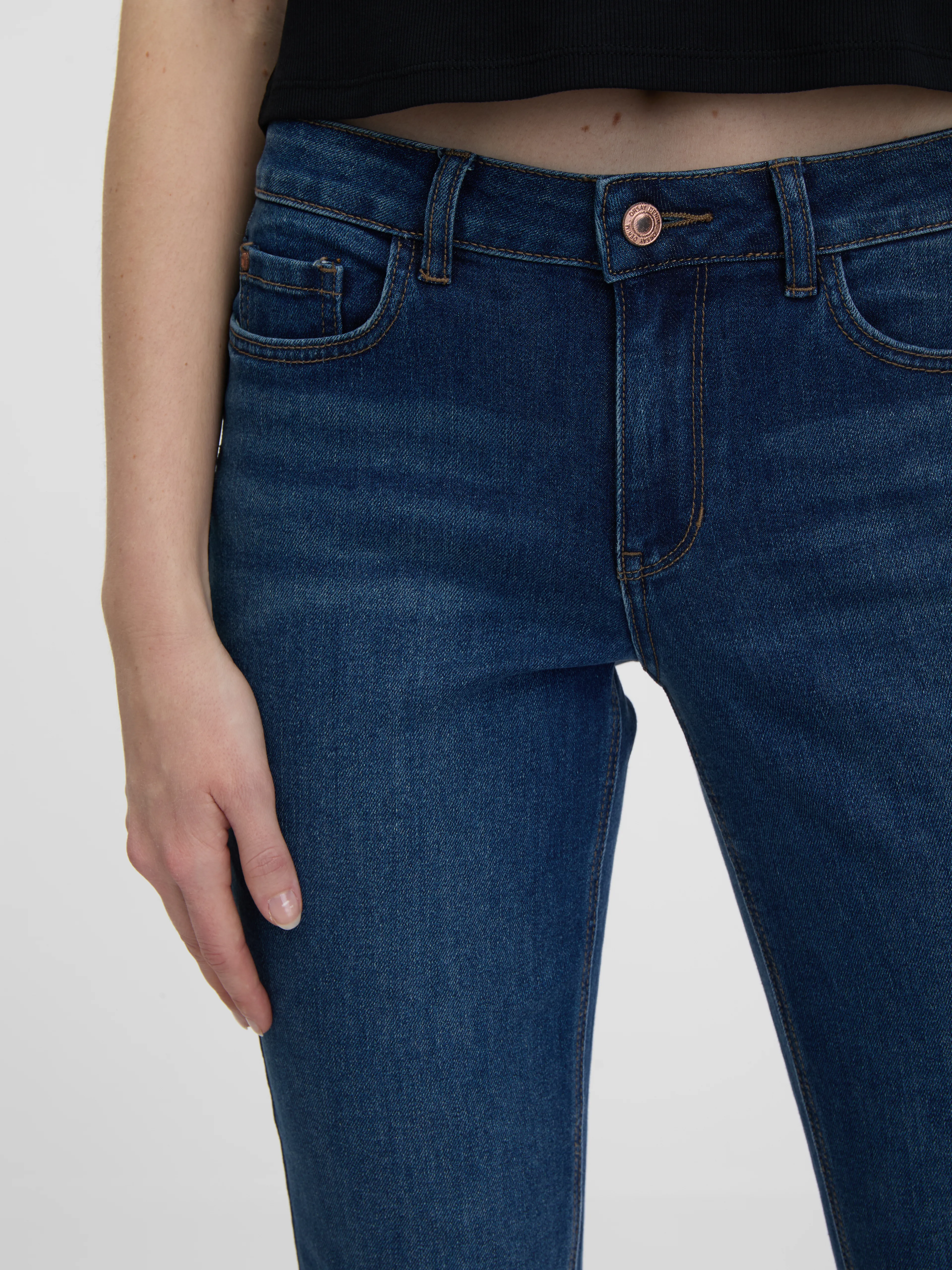 Blaue Damenjeans straight mid waist ORSAY