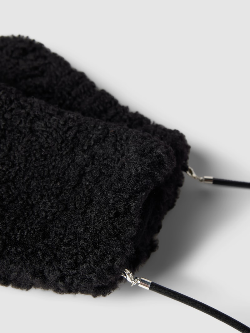 Handschuhe mit Label-Detail Modell 'Yosie' in schwarz