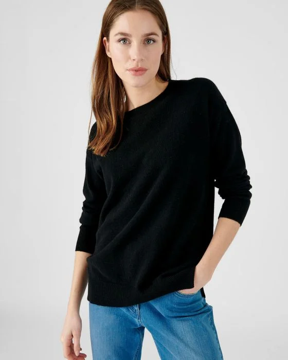 Pull col rond en pur cachemire