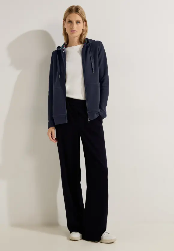 CECIL Sweatjacke mit Print Kapuze