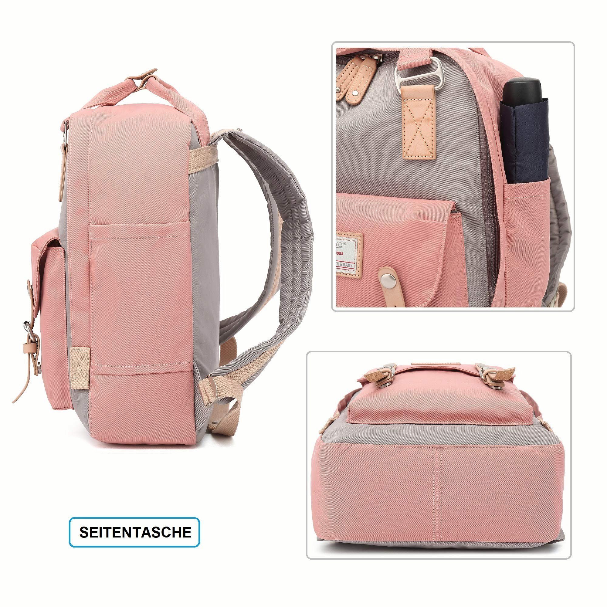 TAN.TOMI Freizeitrucksack (Rucksack mit großem Fassungsvermögen, Multifunktionaler Reiserucksack, Freizeitrucksack, Schulrucksack, Rucksack mit Computerfach, Hochwertiger Fashion Rucksack, Herren Rucksack), Rucksack Damen groß,modern Schulrucksack,Bu