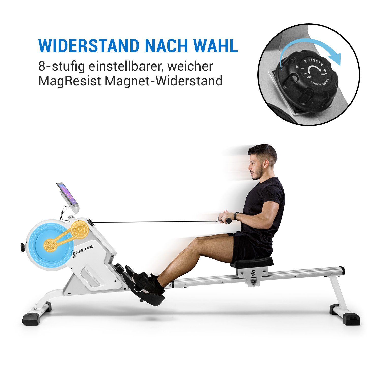 Capital Sports Rudermaschine CSP5-StreamM1Silver