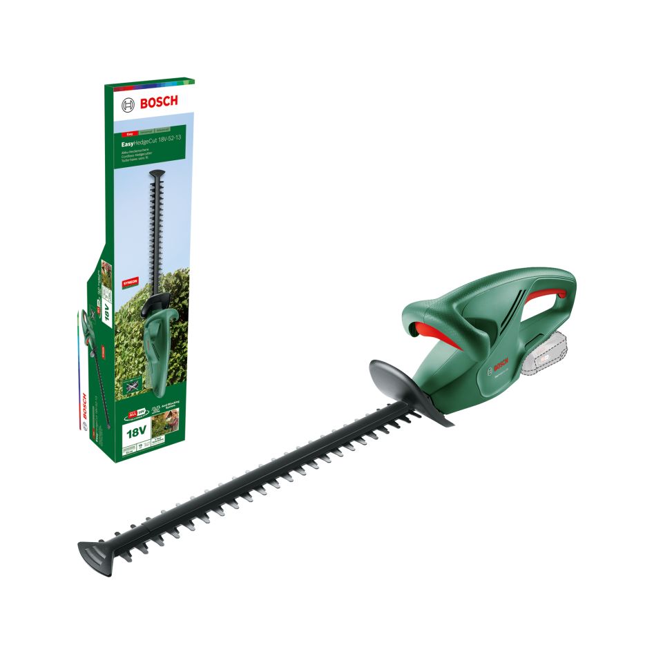 Cortasetos inalámbrico Bosch Green 0600849M00 EasyHedgeCut 18V-52-13 (batería y cargador no incluidos)