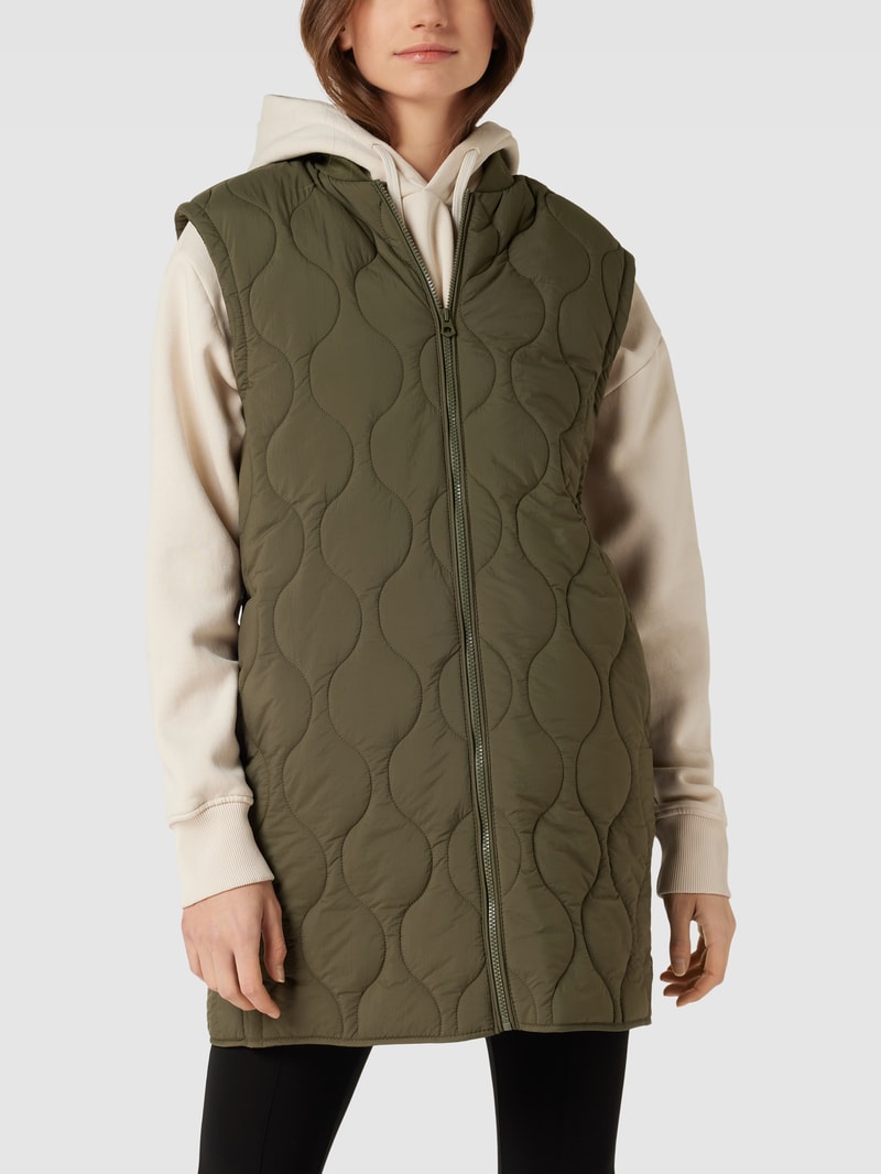 Weste mit seitlichen Eingrifftaschen in khaki