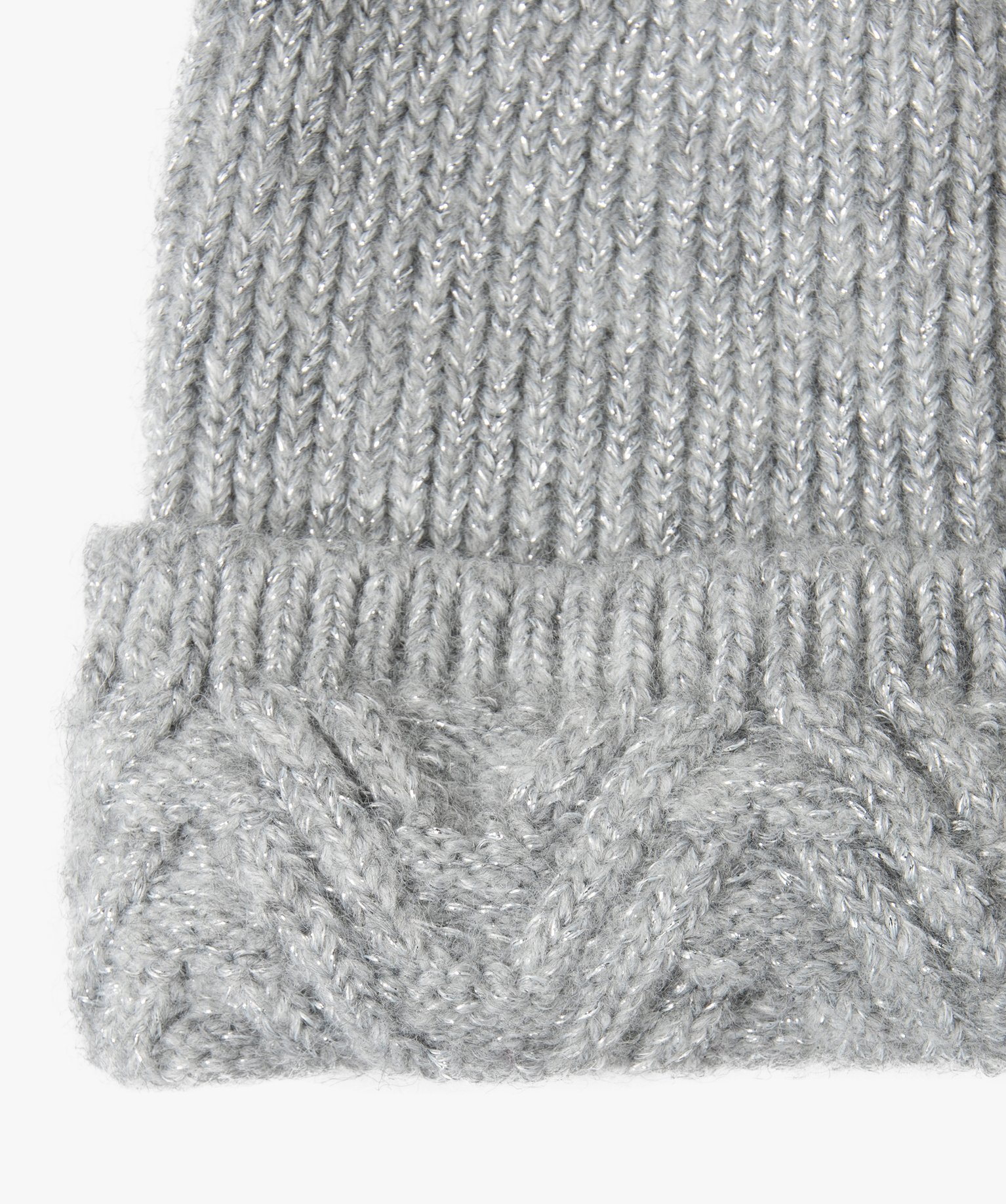 Bonnet femme en maille pailletée gris | GEMO